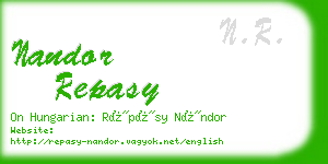 nandor repasy business card